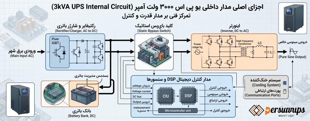 ساختار داخلی یو پی اس 3KVA